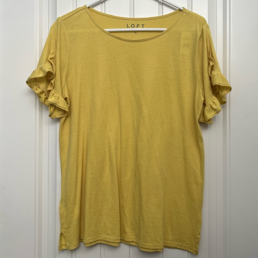 Loft Women’s Shirt with Ruffle Sleeves - Medium
